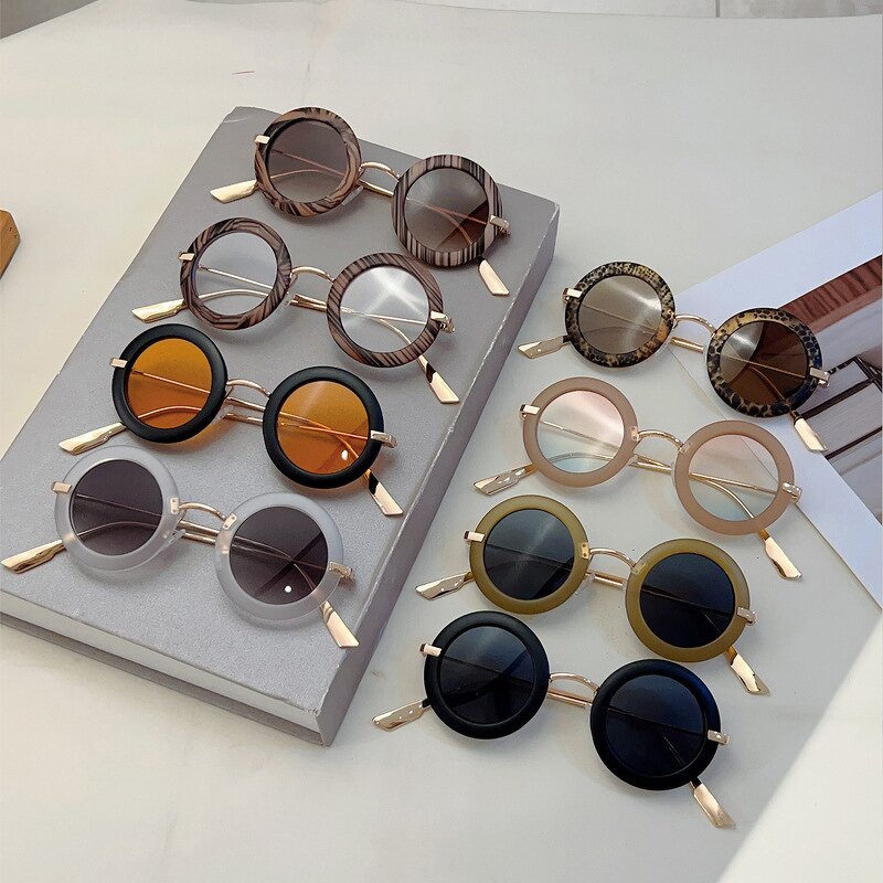 Metal Sunglasses Manufacturer - UV400 Round Frame Light Luxury for Outdoor