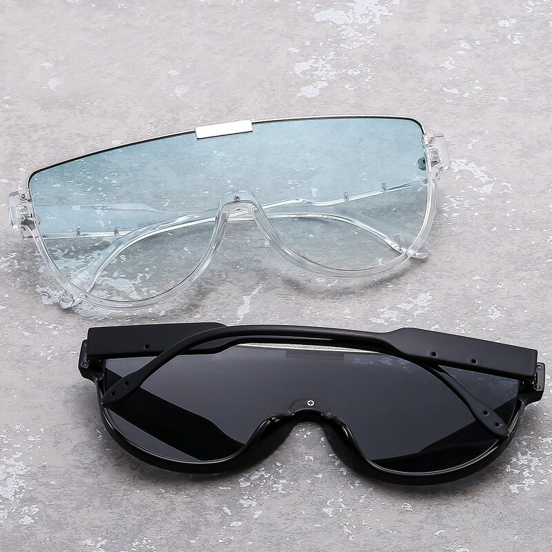 Sunglasses Manufacturer - Acetate Large One-Piece Lens Y2K Style Street Shot Unisex