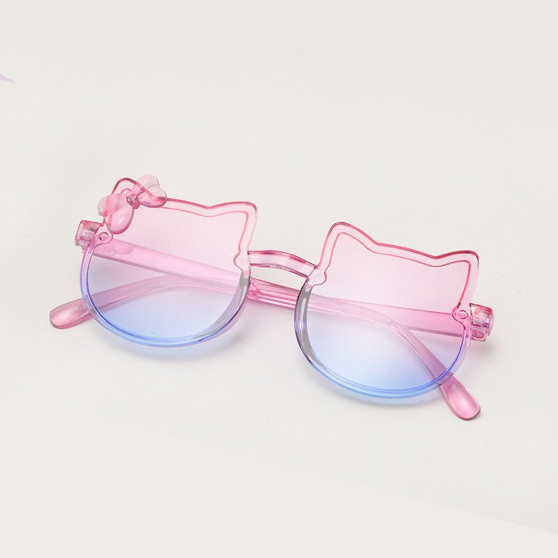 Kids Sunglasses Manufacturer - Kitten Frame UV Protection Cute in Black and Pink