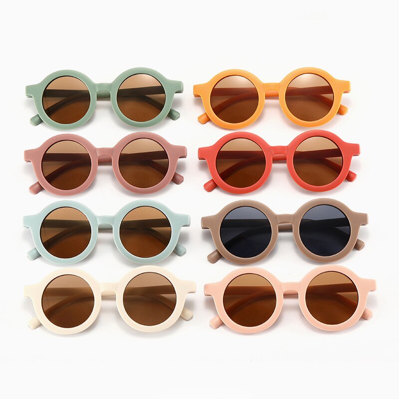 Kids Sunglasses Manufacturer - 5-12 Years Frosted Candy Frame Colors & Custom Logo Glass Lenses