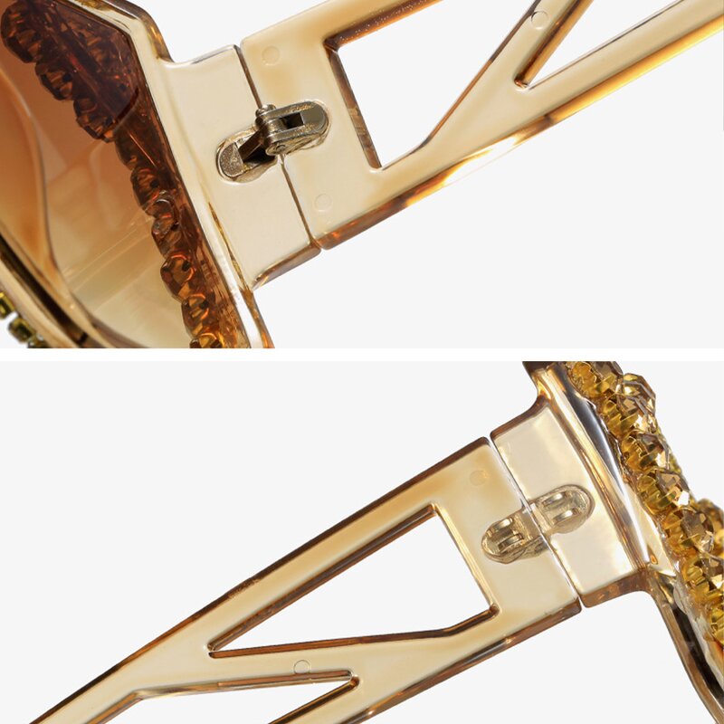 Sunglasses for Women Manufacturer - Oversized Square UV400 Hand Diamond Luxury for Beach Party