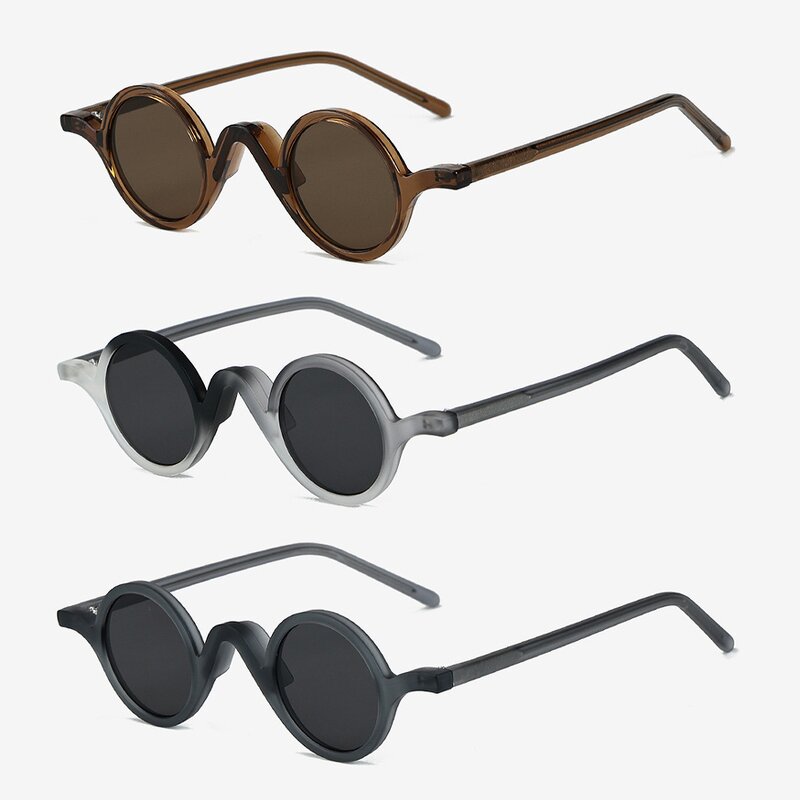 Y2K Sunglasses Manufacturer - UV400 Retro Round Acetate Frame