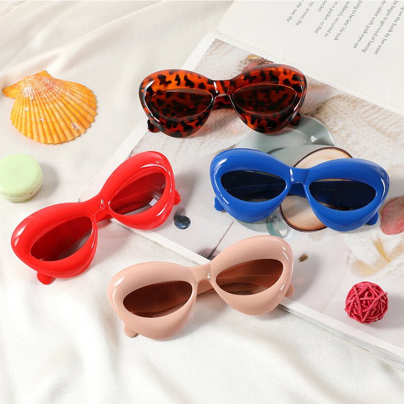 Children Sunglasses Manufacturer - Candy Color Thick Frame Y2K Funny Personality European and American