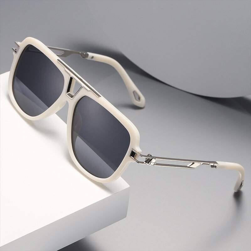 Sunglasses for Women Manufacturer - UV400 Metal Temples Square Frame & Custom Logo