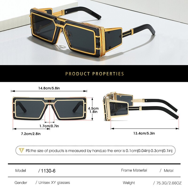 Sunglasses Manufacturer - Square Frame Future Technology Y2K Design & Custom Logo