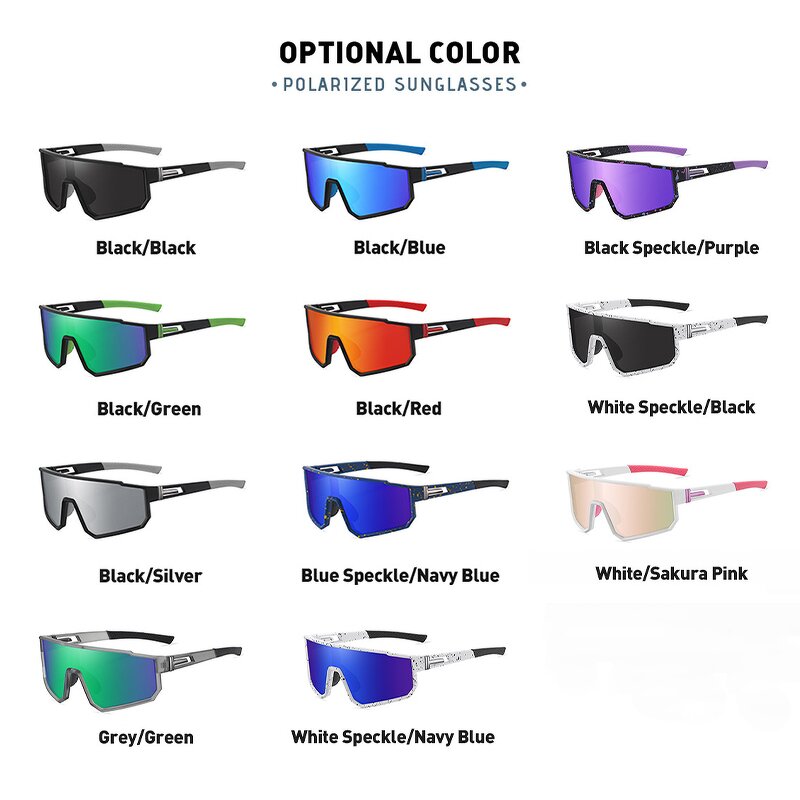 Cycling Sunglasses Manufacturer - Polarizing Dazzling Mirror One-Piece PC Frame Tac Lenses