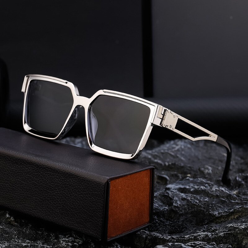 Polarized Sunglasses Manufacturer - Square Frame Blue Black Unisex Classic Sexy Style