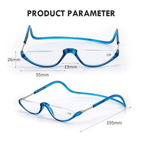 Reading Glasses Manufacturer - Adjustable Magnetic Link Anti Loss Oval Frame for Old Age