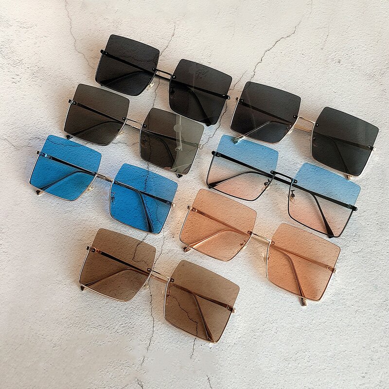 Sunglasses Manufacturer - Square Rimless Lightweight UV400 Frameless Unisex