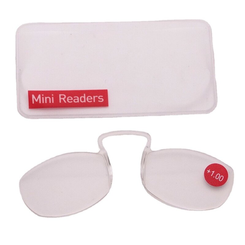 Reading Glasses Manufacturer - Ultrasmall Mini Square Frame TR90 Clip on Nose Lightweight Portable