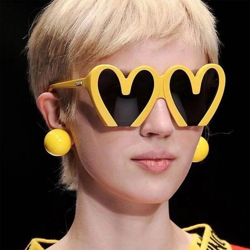 Sunglasses for Women Manufacturer - Heart Shaped Colors Frame Funny for Beach Party Y2K Wholesale