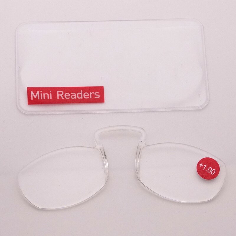 Reading Glasses Manufacturer - Ultrasmall Mini Square Frame TR90 Clip on Nose Lightweight Portable