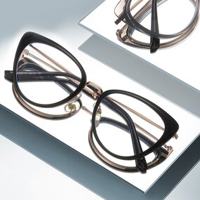 Eyeglasses Frames for Women Manufacturer - Metal Cat Eye Frame Anti Blue Light for Myopia