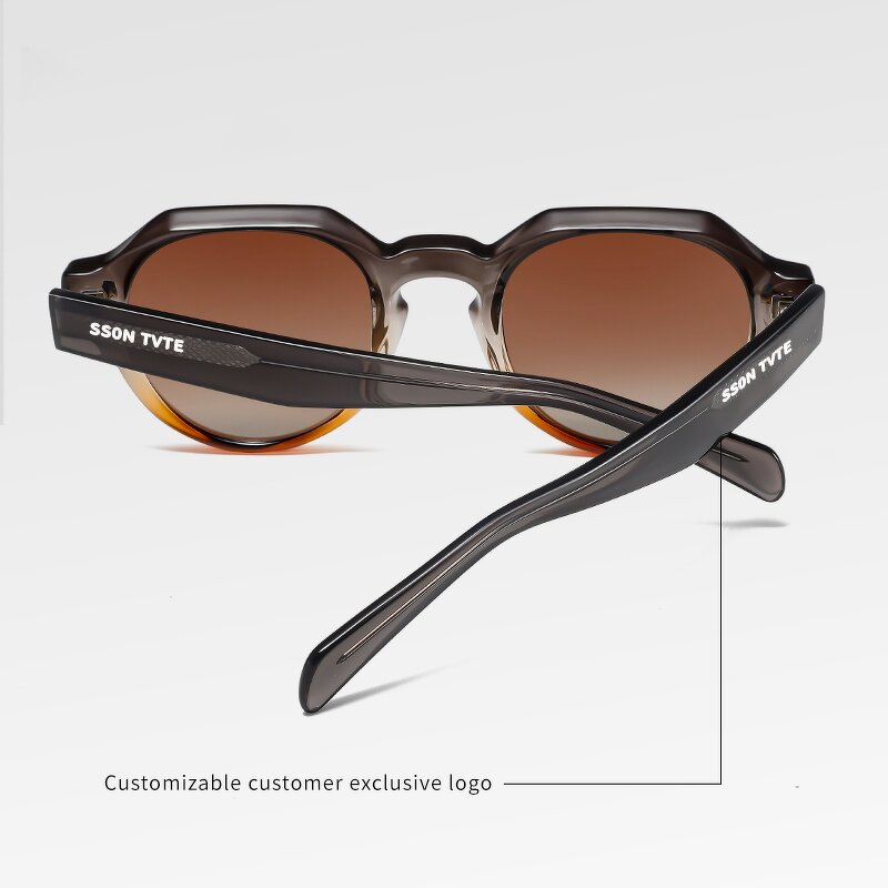 Sunglasses Manufacturer - Blue Metal Frame Polarized Tac Lenses & Custom Logo