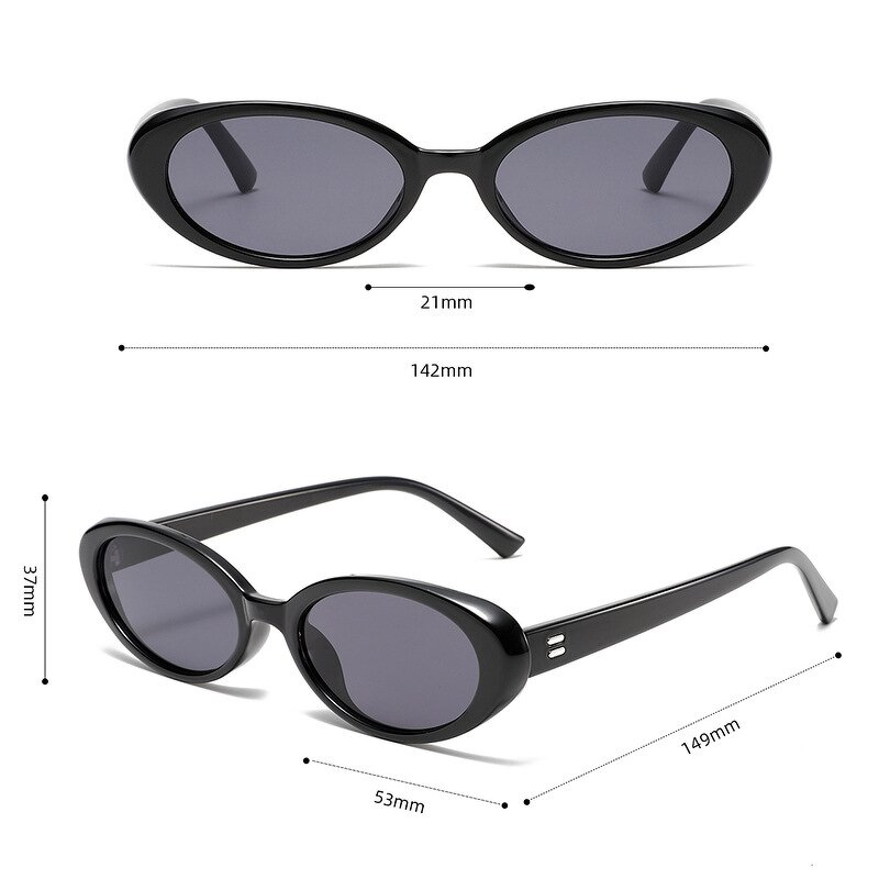 Cat Eye Sunglasses for Women Manufacturer - UV400 Retro Simple Oval PC Frame European & American