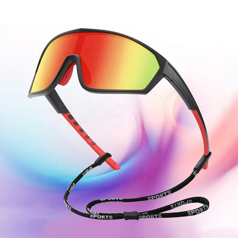 Cycling Sunglasses Manufacturer - Polarizing Dazzling Mirror One-Piece PC Frame Tac Lenses
