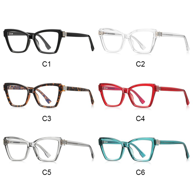 Optical Frames for Women Manufacturer - Cat Eye TR90 Propionic Acid Pin Metal Frame
