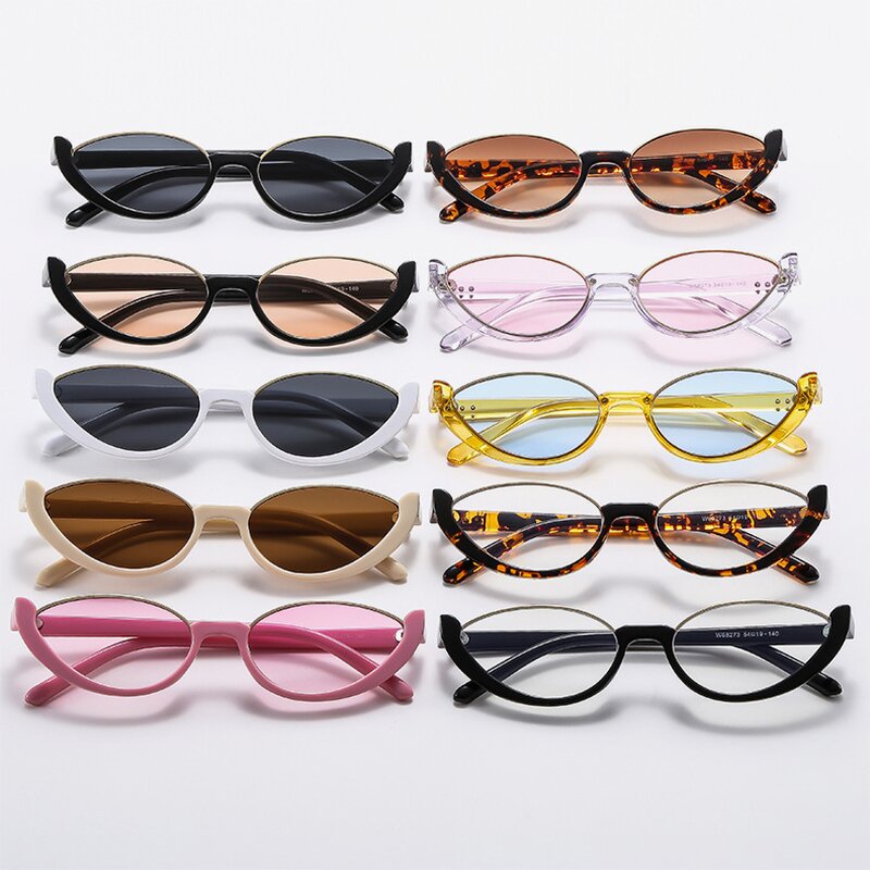 Sunglasses for Women Manufacturer - UV400 Premium Oval Metal Half Frame High Definition