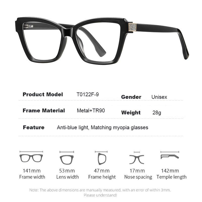 Optical Frames for Women Manufacturer - Cat Eye TR90 Propionic Acid Pin Metal Frame