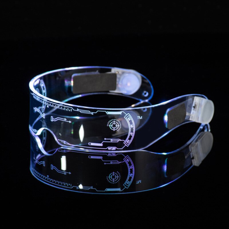 Party Glasses Manufacturer - LED Transparent Screen Punk Style Electronic Dynamic Effect Night Vision Luminous
