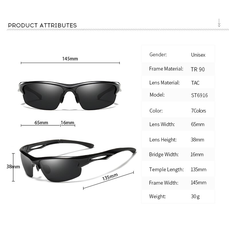 Sports Sunglasses for Women Manufacturer - Semi Rimless Polarized for Outdoor Cycling Running
