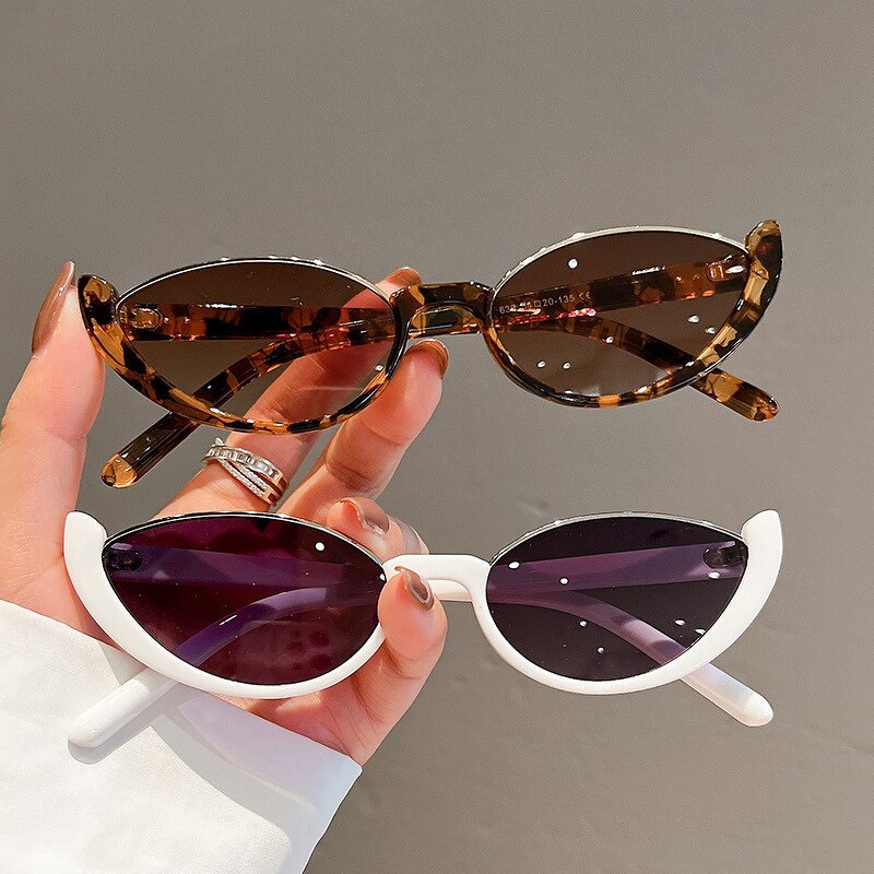 Sunglasses for Women Manufacturer - UV400 Premium Oval Metal Half Frame High Definition