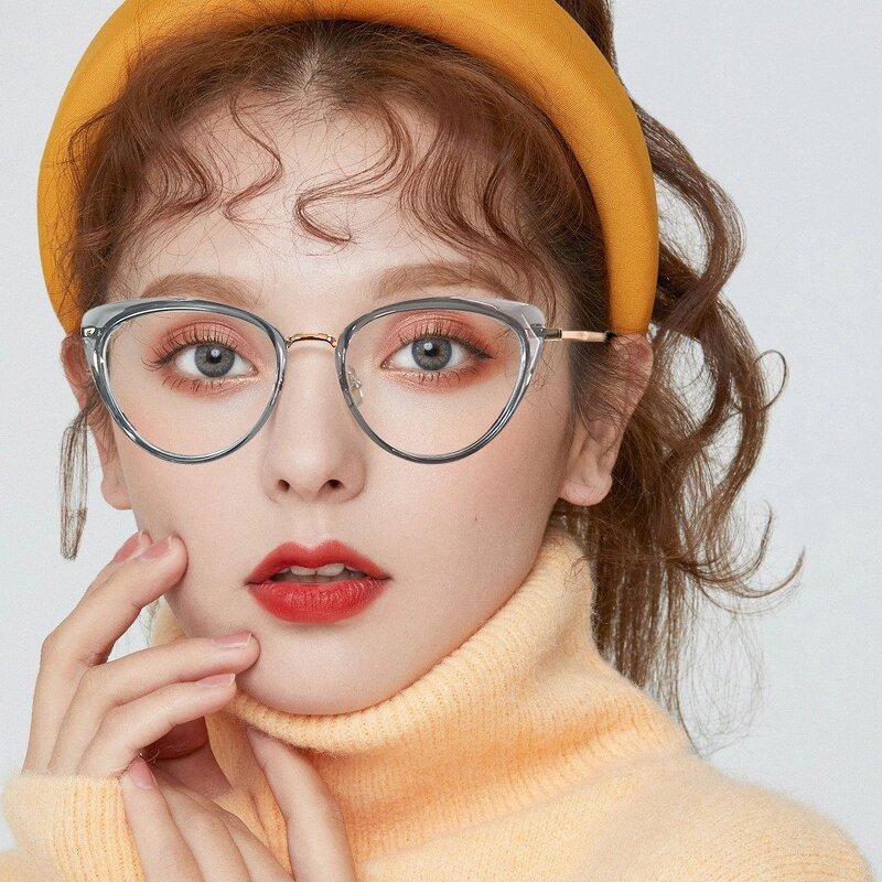 Eyeglasses Frames for Women Manufacturer - Metal Cat Eye Frame Anti Blue Light for Myopia