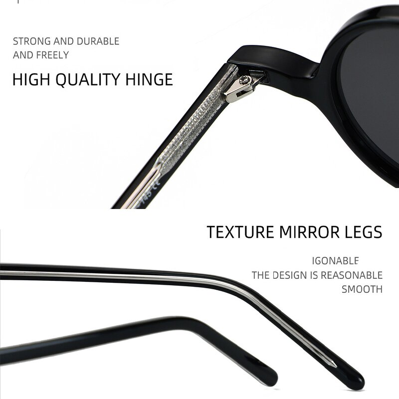 Y2K Sunglasses Manufacturer - UV400 Retro Round Acetate Frame