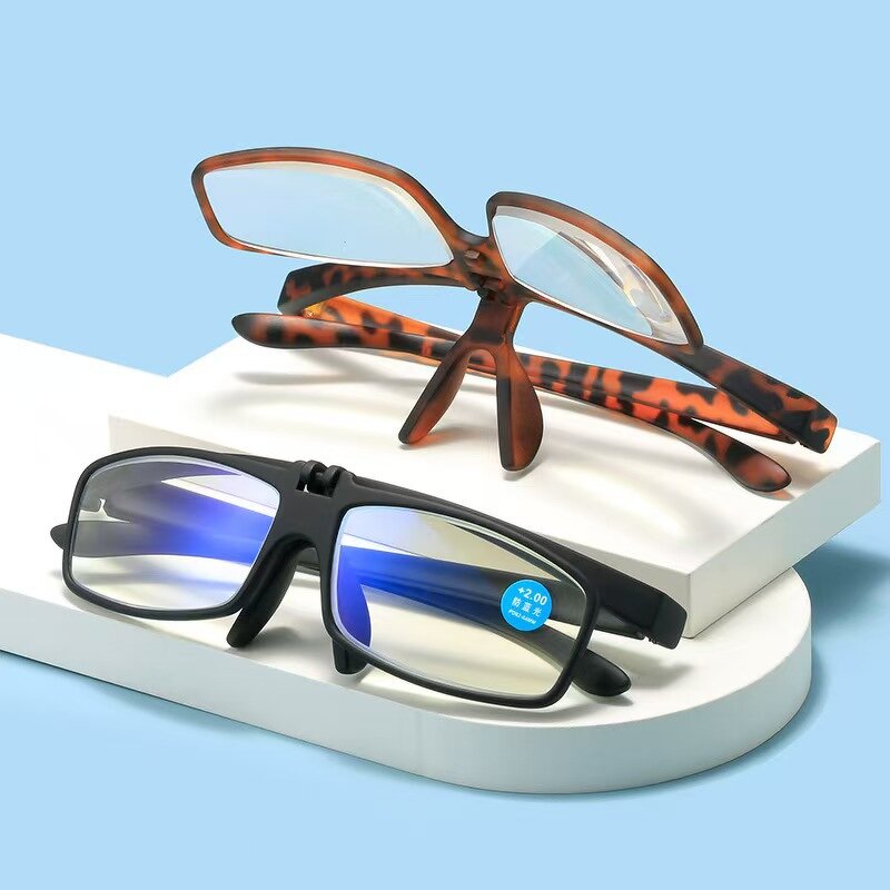 Reading Glasses Manufacturer - Portable Flip up Lenses Square Frame HD Optical
