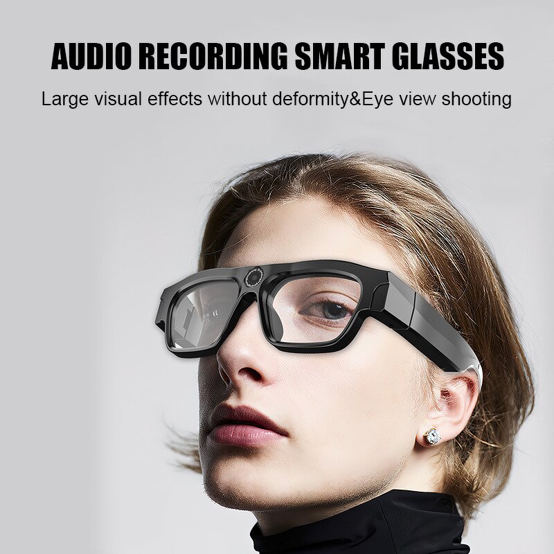 Smart Camera Glasses Manufacturer - BT 256G Memory 4K HD Square Frame Wireless Call Music Sunglasses