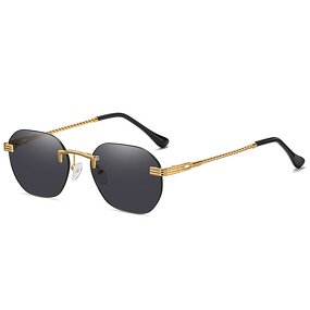 Sunglasses for Women Manufacturer - UV400 Lightweight Rimless Punk Metal Retro Europe & America