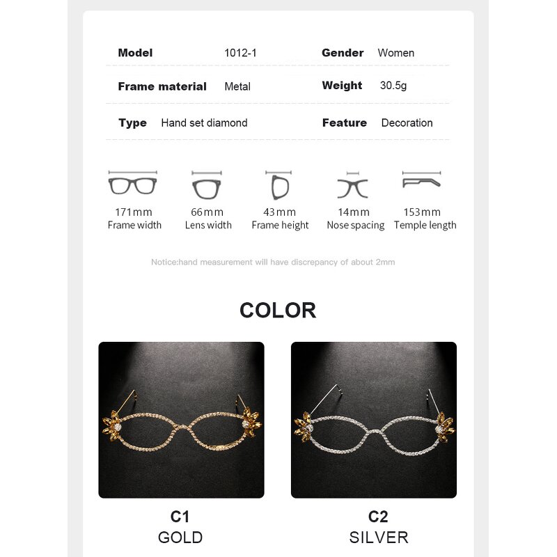 Eyeglasses Frame Manufacturer - Oval Diamond Foldable 2024 Jewelry Accessories for All Faces