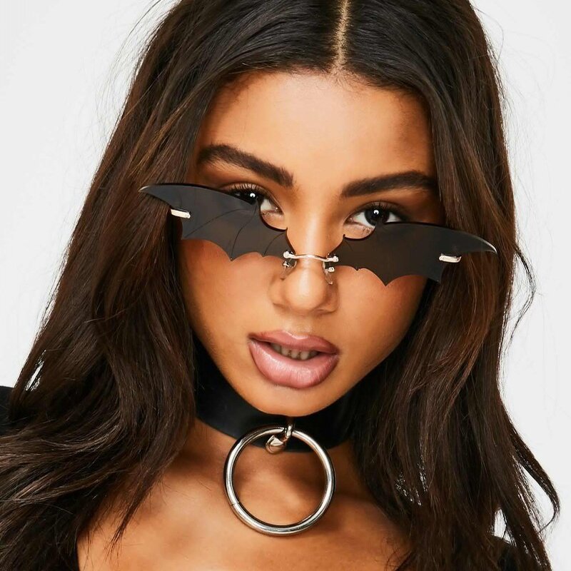 Eyeglasses Frames Manufacturer - Bat Rimless Decorative for Holiday Party Fun Props