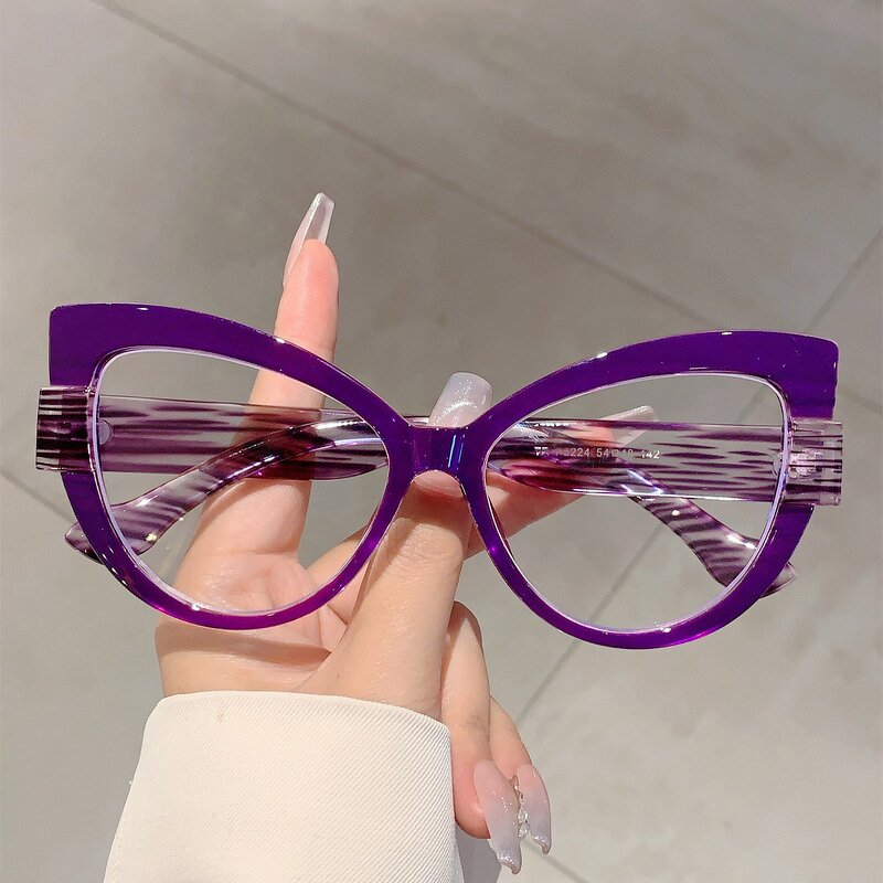 Eyeglasses Frames for Women Manufacturer - Large Cat Eye Color Blocked Anti Blue Light