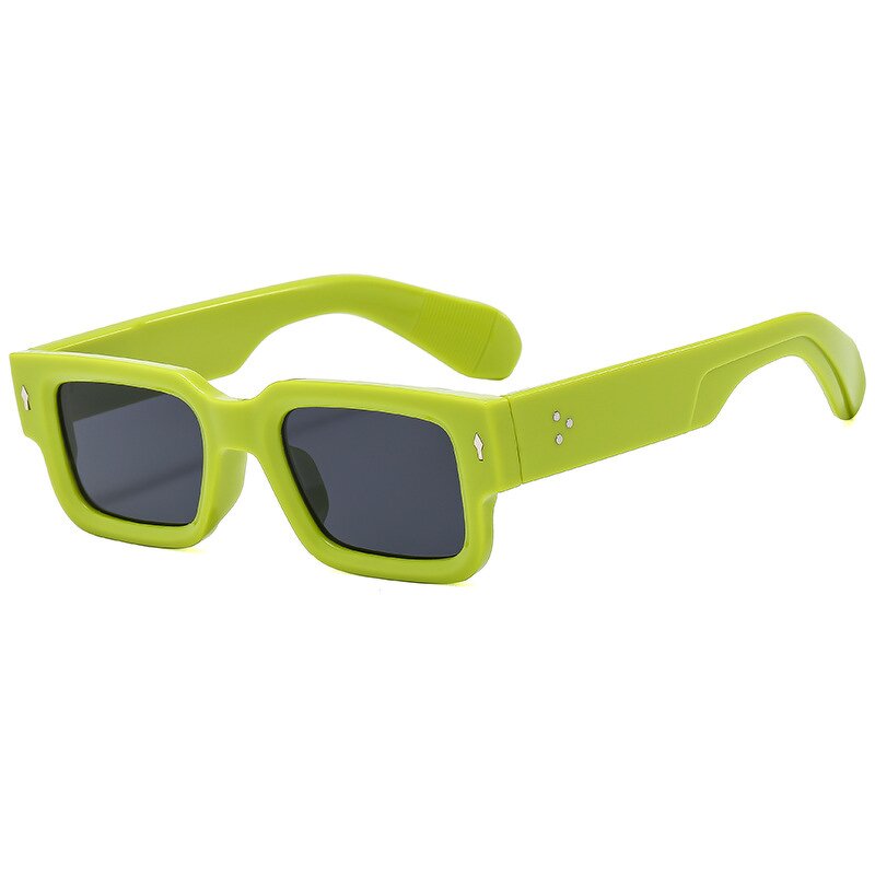 Sunglasses Manufacturer - Small Square Frame UV400 Comfortable Unisex in Black White Green