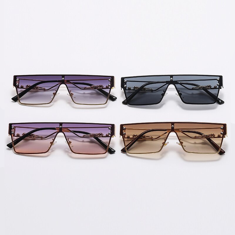 Sunglasses Manufacturer - Windproof Metal Frames Square Oversized Vintage PC TR90 Lens