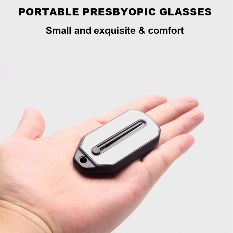 Reading Glasses Manufacturer - Ultra Thin Card Portable Keychain Foldable Clip Nose with Case