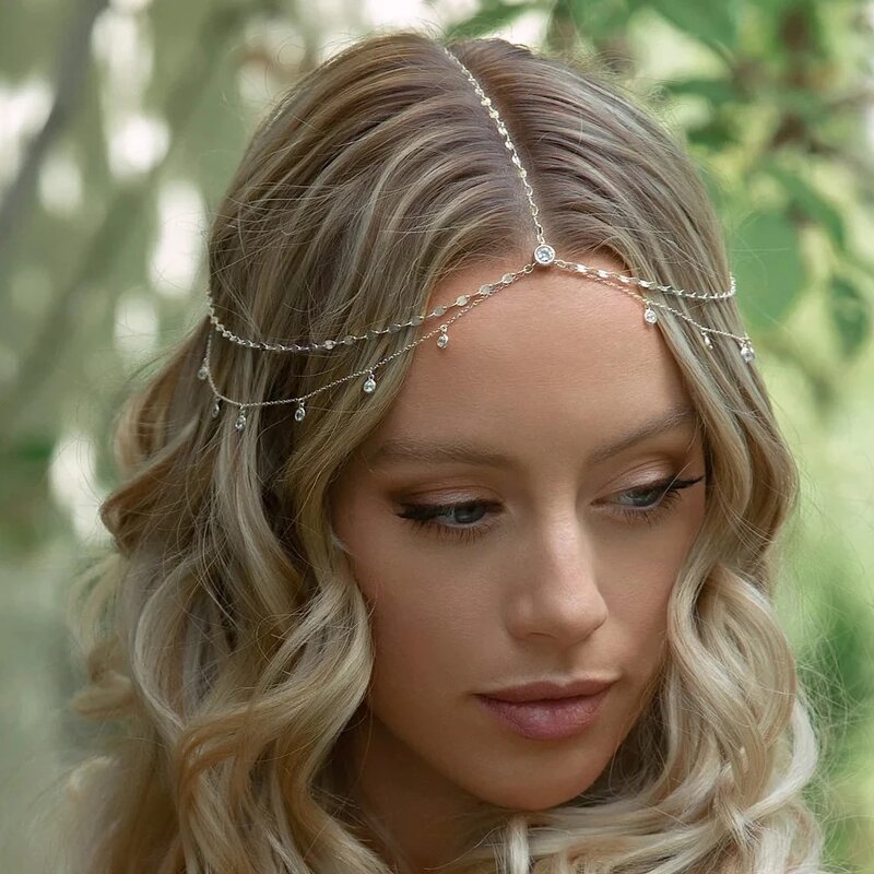 Wedding Headdress Manufacturer - Rhinestone Pendant Bridal Hair Fashion Jewelry Simple Design