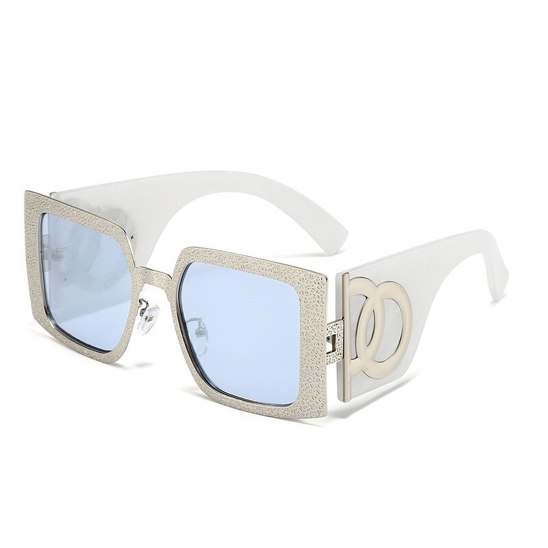 Sunglasses Manufacturer - Clear Square UV400 Metal Acetate Frame Runway Groovy Unisex