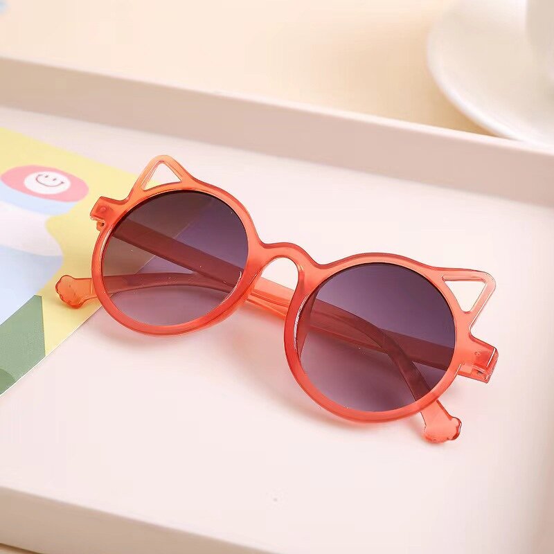 Children's Sunglasses Manufacturer - Colorful Cat Ear Round Frame Cartoon for Boys & Girls