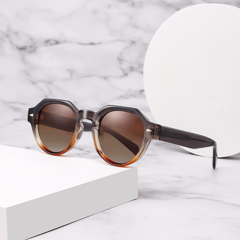 Sunglasses Manufacturer - Blue Metal Frame Polarized Tac Lenses & Custom Logo