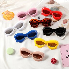 Children Sunglasses Manufacturer - Candy Color Thick Frame Y2K Funny Personality European and American