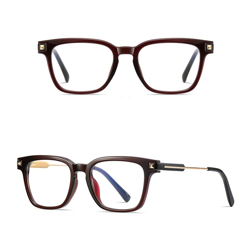 Optical Frames for Women Manufacturer - Large Square Slingshot Design Metal Frame Anti Blue Light