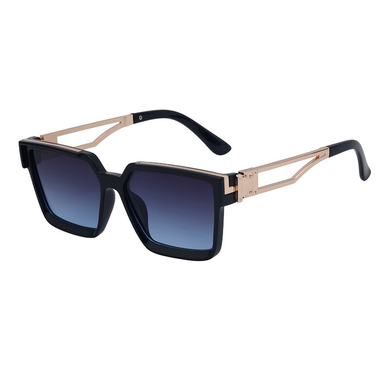 Polarized Sunglasses Manufacturer - Square Frame Blue Black Unisex Classic Sexy Style