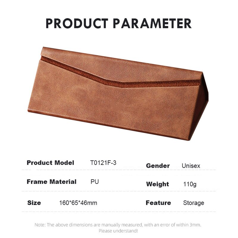 Glasses Case Manufacturer - Folding PU Leather Storage Box & Custom Logo