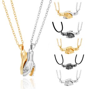 Couple Necklace for Lover - Manufacturer with 2pcs/pair Valentine's Day Gift & Matching Magnet Two Hand
