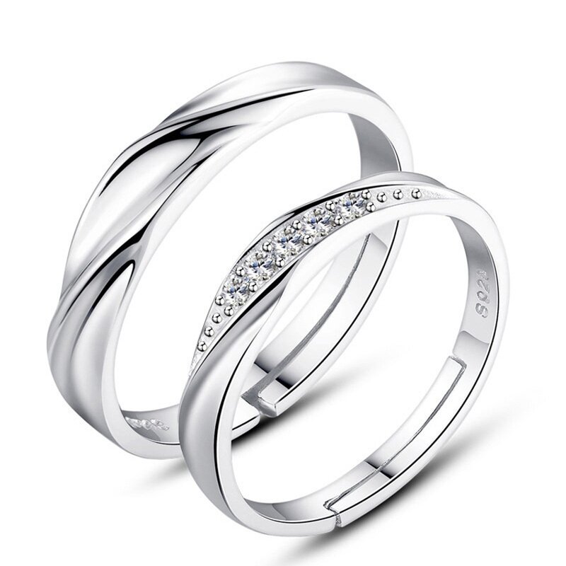 Engagement Rings Set - Manufacturer with 925 Silver Plated Zircon