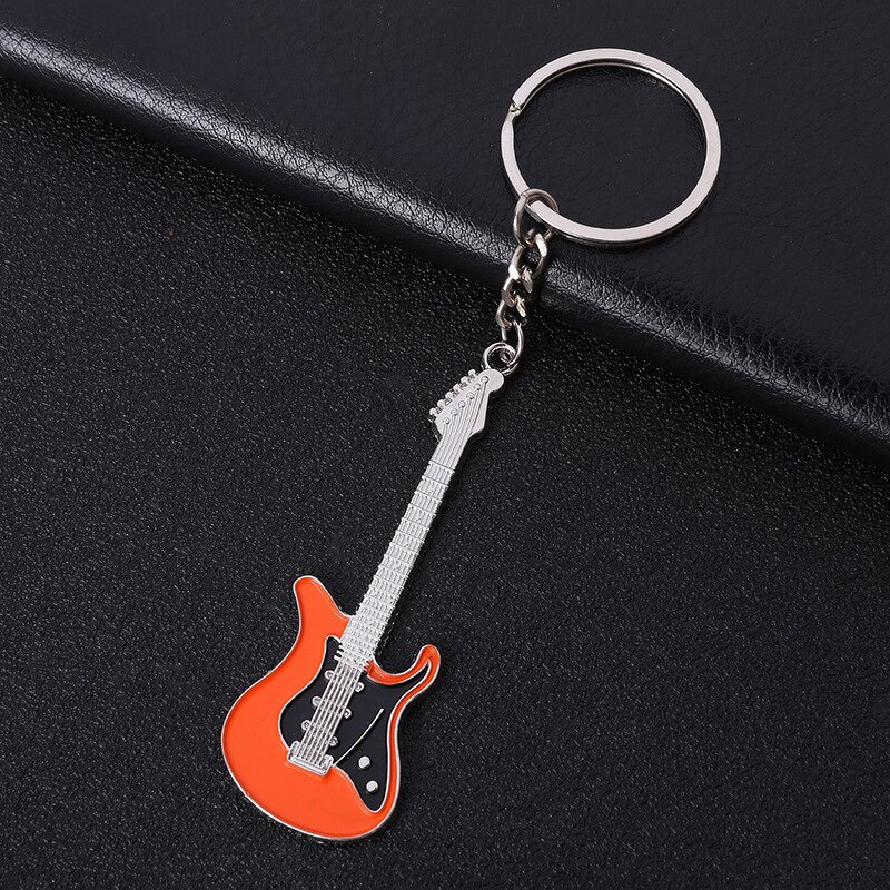 Enamel Mini Metal Guitar Keychain - Manufacturer for Women Men
