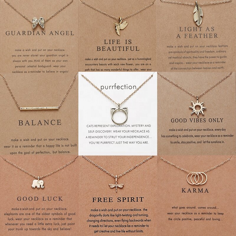 Pendant Necklace for Women - Manufacturer with Make a Wish Card