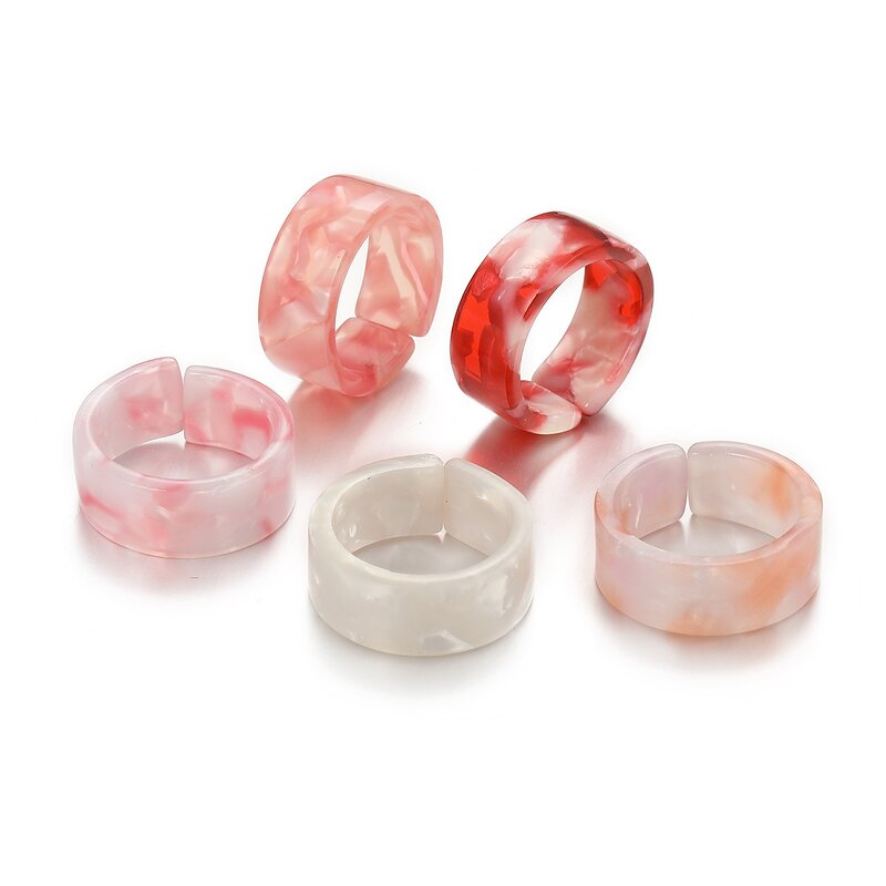 Acetate Resin Acrylic Rings - Manufacturer with INS Korean Style